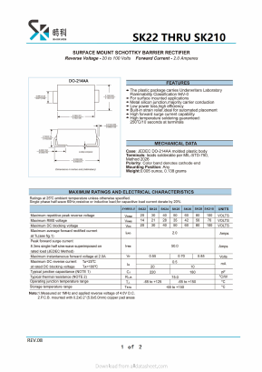 SK210 Datasheet PDF SHIKE Electronics