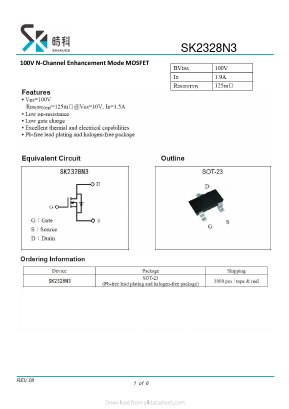 SK2328N3 Datasheet PDF SHIKE Electronics