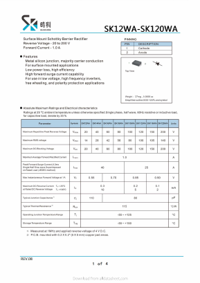 SK120WA Datasheet PDF SHIKE Electronics