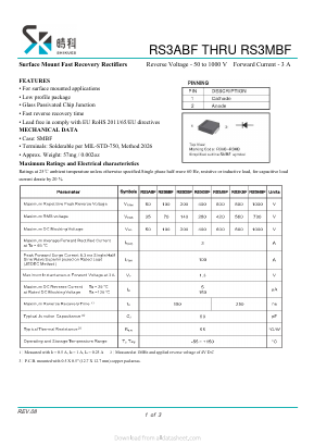 RS3KBF Datasheet PDF SHIKE Electronics