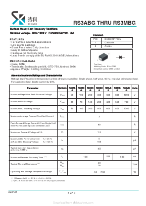 RS3KBG Datasheet PDF SHIKE Electronics