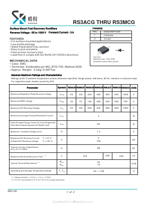RS3KCG Datasheet PDF SHIKE Electronics