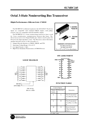 SL74HC245 Datasheet PDF System Logic Semiconductor