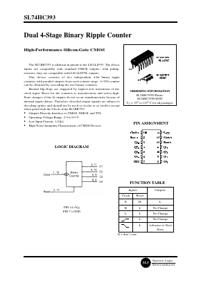 SL74HC393 Datasheet PDF System Logic Semiconductor