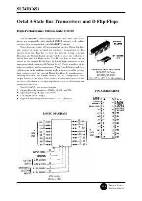SL74HC651 Datasheet PDF System Logic Semiconductor