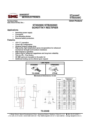 ST20200C Datasheet PDF Sangdest Microelectronic (Nanjing) Co., Ltd