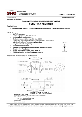240NQ040-1 Datasheet PDF Sangdest Microelectronic (Nanjing) Co., Ltd