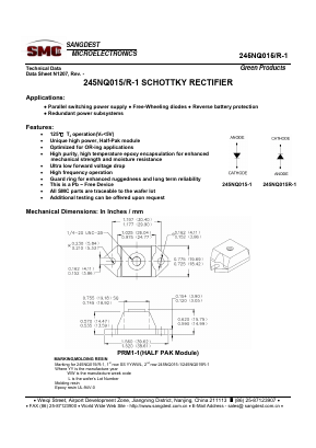245NQ015-1 Datasheet PDF Sangdest Microelectronic (Nanjing) Co., Ltd