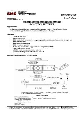 200CMQ Datasheet PDF Sangdest Microelectronic (Nanjing) Co., Ltd
