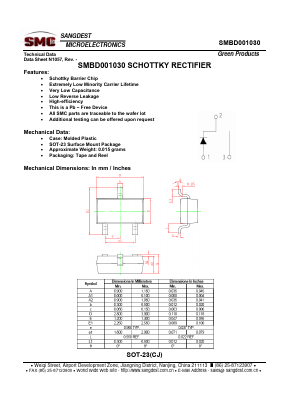 SMBD001030 Datasheet PDF Sangdest Microelectronic (Nanjing) Co., Ltd