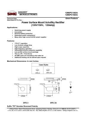 129SPC150A Datasheet PDF Sangdest Microelectronic (Nanjing) Co., Ltd