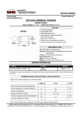 ZMM55C27 Datasheet PDF Sangdest Microelectronic (Nanjing) Co., Ltd