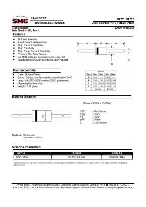SF27 Datasheet PDF Sangdest Microelectronic (Nanjing) Co., Ltd