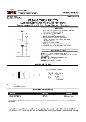 FR207G Datasheet PDF Sangdest Microelectronic (Nanjing) Co., Ltd