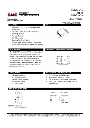 SMDA24C-4 Datasheet PDF Sangdest Microelectronic (Nanjing) Co., Ltd