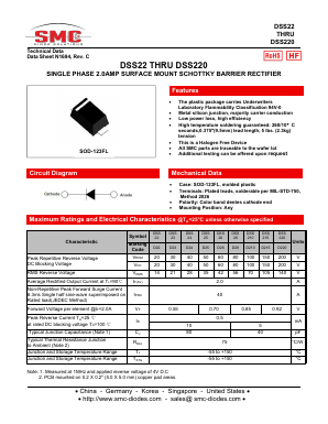 DSS23 Datasheet PDF SMC Diode Solutions Co. LTD
