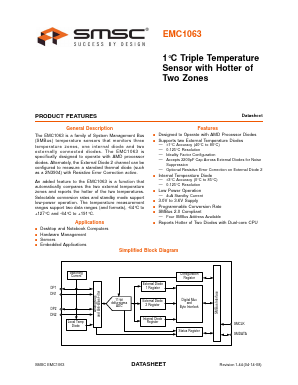 EMC1063-1-ACZL-TR Datasheet PDF SMSC -> Microchip