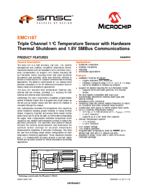 EMC1187 Datasheet PDF SMSC -> Microchip