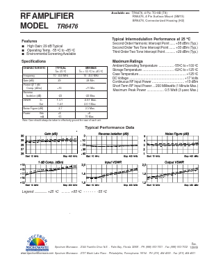 BR6476 Datasheet PDF Spectrum Microwave, Inc.