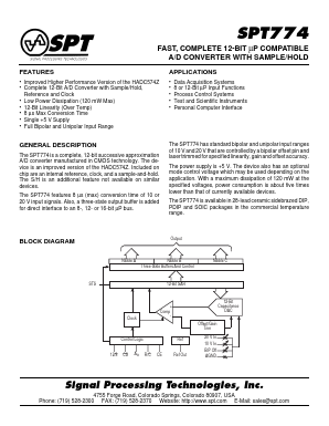 SPT774BCJ Datasheet PDF Signal Processing Technologies