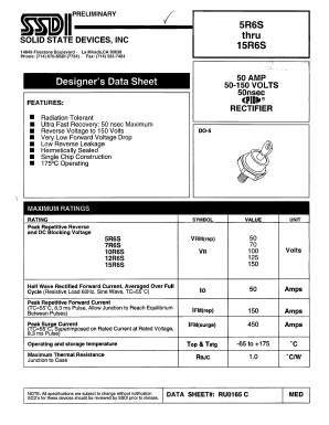 10R6S Datasheet PDF Solid State Devices, Inc.