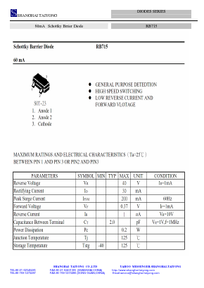 RB715 Datasheet PDF Shanghai Sunrise Electronics
