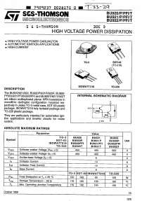 BU922 Datasheet PDF STMicroelectronics