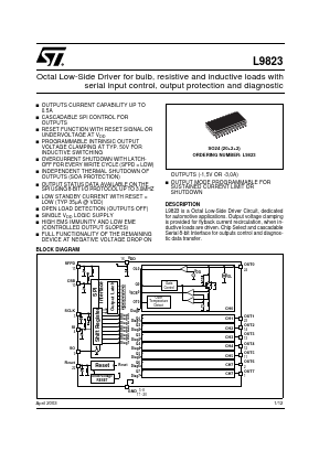 L9823 Datasheet PDF STMicroelectronics