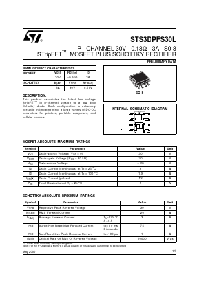 STS3DPFS30L Datasheet PDF STMicroelectronics