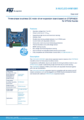 X-NUCLEO-IHM16M1 Datasheet PDF STMicroelectronics