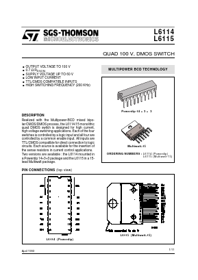 L6115 Datasheet PDF STMicroelectronics