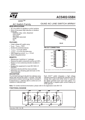 ACS402-5SB4 Datasheet PDF STMicroelectronics
