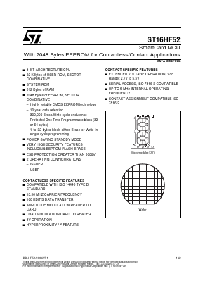 ST16HF52 Datasheet PDF STMicroelectronics