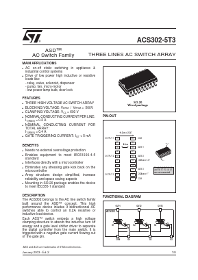 ACS302-5T3 Datasheet PDF STMicroelectronics