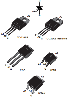 BTA08-800BRG Datasheet PDF STMicroelectronics