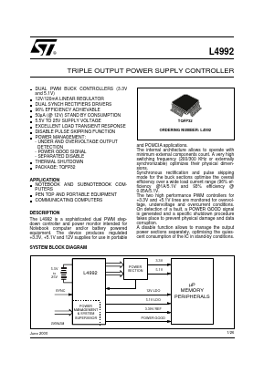 L4992 Datasheet PDF STMicroelectronics