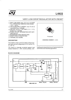 L4922 Datasheet PDF STMicroelectronics