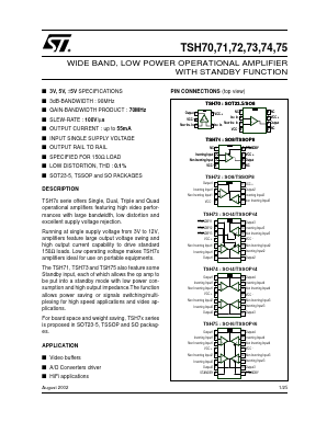 TSH73 Datasheet PDF STMicroelectronics
