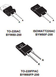 BYW80 Datasheet PDF STMicroelectronics