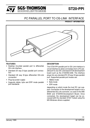 ST20-PPI110 Datasheet PDF STMicroelectronics