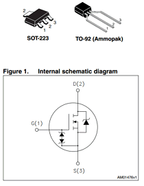 STN1NK60Z Datasheet PDF STMicroelectronics