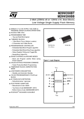 M29W200BB90M1 Datasheet PDF STMicroelectronics