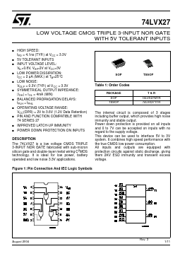 74LVX27 Datasheet PDF STMicroelectronics