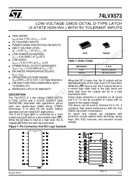 74LVX573TTR Datasheet PDF STMicroelectronics