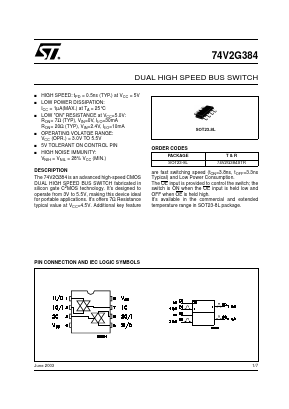 74V2G384STR Datasheet PDF STMicroelectronics