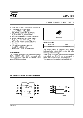 74V2T08 Datasheet PDF STMicroelectronics