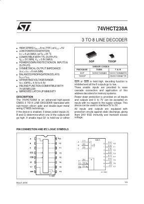 74VHCT238ATTR Datasheet PDF STMicroelectronics