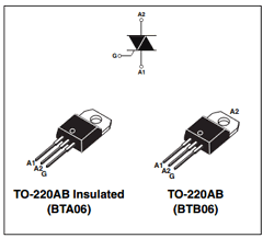 BTB06-800BW Datasheet PDF STMicroelectronics