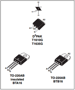 BTA16-600G Datasheet PDF STMicroelectronics