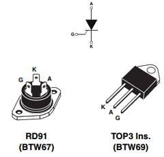 BTW67-800 Datasheet PDF STMicroelectronics